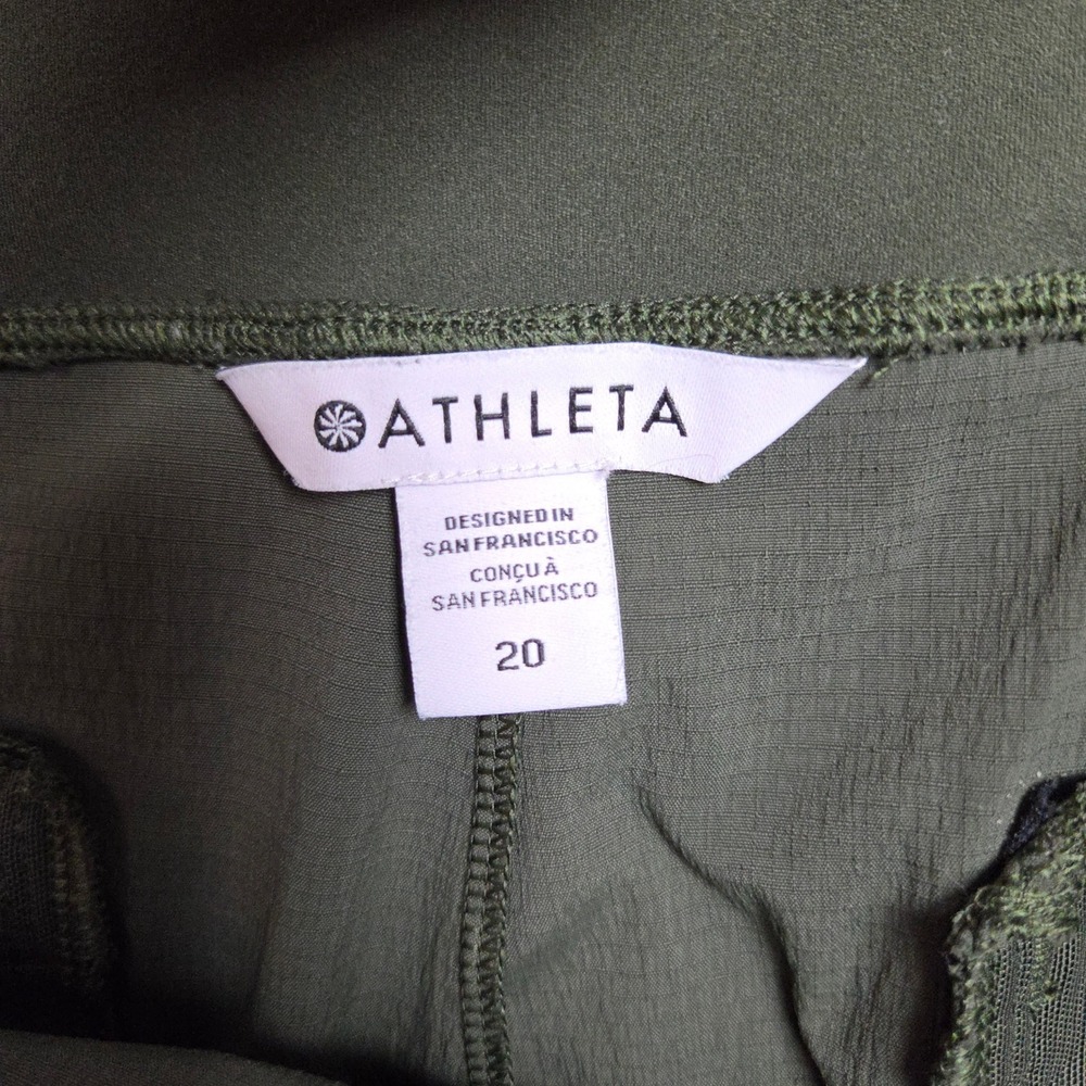 Athleta Trekkie Relaxed Mid Rise Jogger Womens Plus 20 Green Hiking Ripstop - Picture 8 of 10